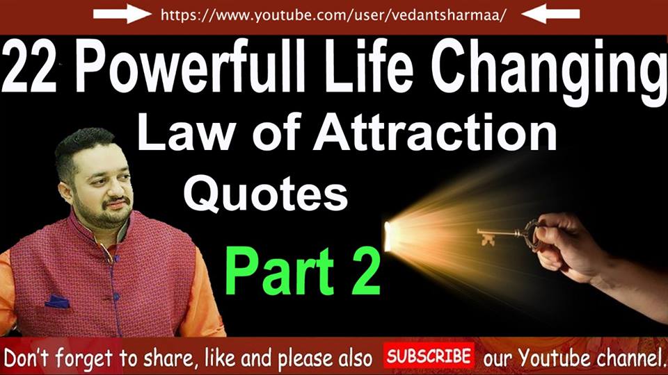 22 Powerful Life Changing Law of Attraction Quotes Part 2 In (Hindi) for Faster Manifestation 2018 !
